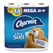 Charmin Ultra Soft Bathroom Tissue, Septic Safe, 2-Ply, White, 4 x 3.92, 244 Sheets/Roll, 12 Rolls/Pack (61789PK)