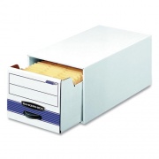Bankers Box STOR/DRAWER Basic Space-Savings Storage Drawers, Legal Files, 16.75 x 19.5 x 11.5, White/Blue (00722EA)