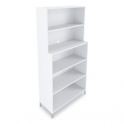 Union & Scale Essentials Laminate Bookcase, Five-Shelf, 35.8 x 14.9 x 72, White (24398952)