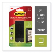 Command PICTURE HANGING STRIPS, REMOVABLE, 0.75" X 3.65", BLACK, 4 PAIRS/PACK (884315)