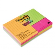 Post-it Notes Super Sticky Pads in Energy Boost Colors, (6) Unruled 1.88" x 1.88", (3) Note Ruled 4" x 4", (3) Note Ruled 4" x 6", 90 Sheets/Pad, 12/Set (464212SSAU)