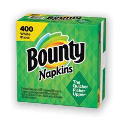 Bounty QUILTED NAPKINS, 1-PLY, 12.2 X 12, WHITE, 200/PACK, 400/CARTON (59096)