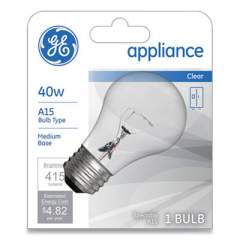 GE INCANDESCENT A15 LIGHT BULB, 40 W, CLEAR (517504)