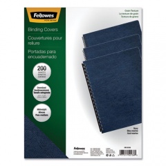 Fellowes Expressions Classic Grain Texture Presentation Covers for Binding Systems, Navy, 11.25 x 8.75, Unpunched, 200/Pack (52136)