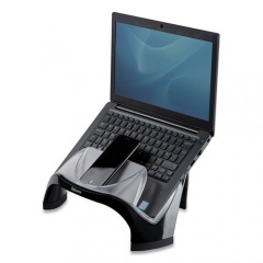 Fellowes Smart Suites Laptop Riser with USB, 13.13" x 10.63" x 7.5", Black/Clear (8020201)