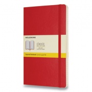 Moleskine CLASSIC SOFTCOVER NOTEBOOK, 1 SUBJECT, QUADRILLE RULE, SCARLET RED COVER, 8.25 X 5 (2639182)