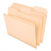 Pendaflex Poly Reinforced File Folder, 1/3-Cut Tabs: Assorted, Letter Size, Manila, 24/Pack (86212)