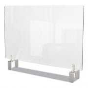 Ghent Clear Partition Extender with Attached Clamp, 42 x 3.88 x 24, Thermoplastic Sheeting (PEC2442A)