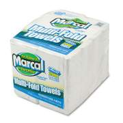 Marcal SMALL STEPS 100% PREMIUM RECYCLED TOWELS, 1-PLY, MULTI-FOLD, WHITE, 250 SHEETS/PACK, 8 PACKS/CARTON (6729)