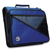 Case it UNIVERSAL ZIPPER BINDER, 3 RINGS, 2" CAPACITY, 11 X 8.5, BLUE/GRAY ACCENTS (271292)