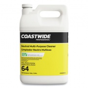 Coastwide Professional Neutral Multi-Purpose Cleaner 64 Eco-ID Concentrate, Citrus Scent, 1 gal Bottle, 4/Carton (919509)