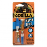 Gorilla Super Glue, Two 0.11 oz Tubes, Dries Clear (7800103)