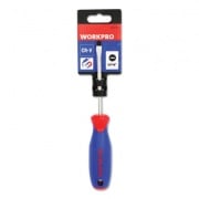 Workpro Straight-Handle Cushion-Grip Screwdriver, 1/4" Slotted Tip, 4" Shaft (W021013WE)