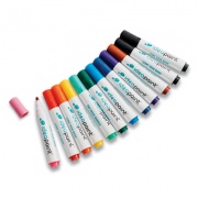 IdeaPaint Dry Erase Marker, Bullet Tip, Assorted Colors, 12/Pack (ACDM120010)