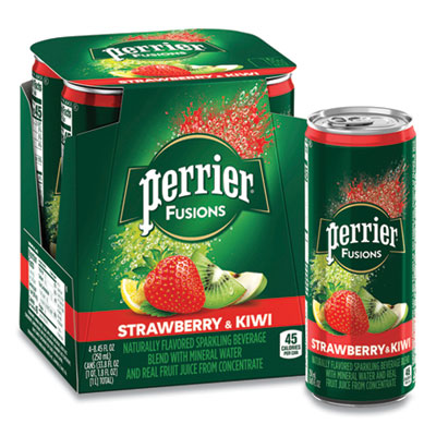 Perrier FUSIONS CARBONATED MINERAL WATER, STRAWBERRY AND KIWI, 8.45 OZ CAN, 4/PACK (24396909)