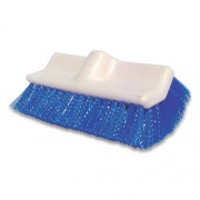 O'Dell Synthetic Fiber Scrub Brush, Blue Synthetic Bristles, 10" Brush, White Foam Handle (DSSB)