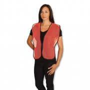 PIP Hook and Loop Safety Vest, Hi-Viz Orange, One Size Fits Most (3000800OR)