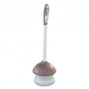 Quickie 360MB Plastic Toilet Plunger and Caddy with Microban