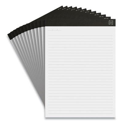 TRU RED Notepads, Wide/Legal Rule, 50 White 8.5 x 11.75 Sheets, 12/Pack (24419921)