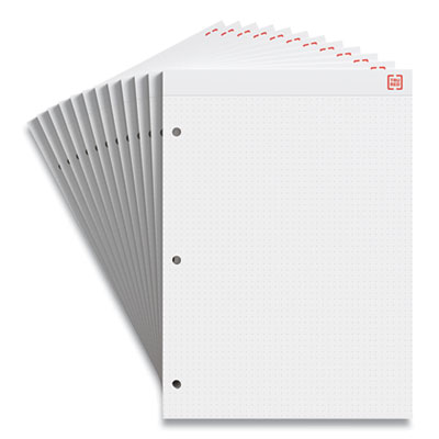 TRU RED Notepads, Dotted Rule, 50 White 8.5 x 11.75 Sheets, 12/Pack (24419929)