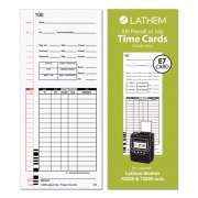 Lathem Time TIME CARDS FOR LATHEM 7000E AND 7500E TIME CLOCKS, BI-WEEKLY; SEMI-MONTHLY; WEEKLY, TWO-SIDED, 3.38 X 8.78, 100/PACK (896111)