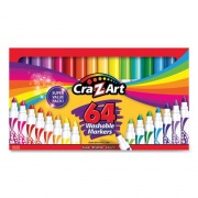 Cra-Z-Art Washable Markers, Broad Bullet Tip, Assorted Colors, 64/Set (13424)