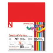 Neenah CREATIVE COLLECTION PREMIUM CARDSTOCK, 65 LB, 8.5 X 11, ASSORTED STARTER PACK, 72/PACK (24374451)