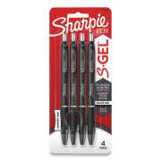 Sharpie High-Performance Gel Pen, Retractable, Bold 1 mm, Black Ink, Black Barrel, 4/Pack (2096155)