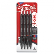 Sharpie High-Performance Gel Pen, Retractable, Medium 0.7 mm, Assorted Ink Colors, Black Barrel, 4/Pack (2096174)