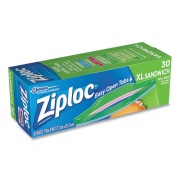 Ziploc SANDWICH SEAL TOP BAGS, 8" X 7", CLEAR, 30/BOX (24442312)