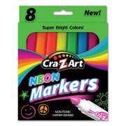 Cra-Z-Art Neon Markers, Broad Bullet Tip, Assorted Colors, 8/Set (1011248)