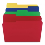 TRU RED 439328 Heavyweight Plastic File Folders