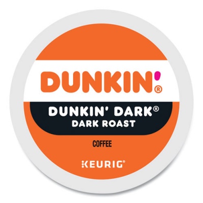 Dunkin Donuts K-Cup Pods, Original Dark Roast, 22/Box (12798)