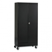 Alera Assembled Mobile Storage Cabinet, with Adjustable Shelves 36w x 24d x 66h, Black (CM6624BK)