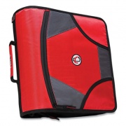 Case it King Size Mighty Zip Tab Binder, 3 Rings, 4" Capacity, 11 x 8.5, Red (D186RED)
