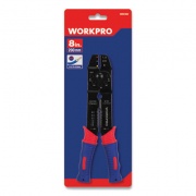 Workpro Square Nose Multi-Purpose Wiring Tool, Metric Markings, 0.75 to 6 mm, 8" Long, Metal, Blue/Red Soft-Grip Handle (W091002WE)