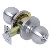 Tell Heavy Duty Commercial Storeroom Knob Lockset, Stainless Steel Finish (CL100045)