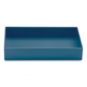 Poppin Stackable Mail and Accessory Trays, 1 Section, Small Format, 9.75 x 6.75 x 1.75, Slate Blue (105975)