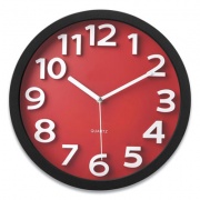 Victory Light TC62127R Tempus Wall Clock with Raised Numerals and Silent Sweep Dial