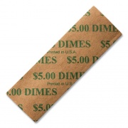 Dunbar Security Products Flat Coin Wrappers, Dimes, $5, 1000 Wrappers/Box (5DF)