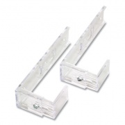 deflecto PARTITION BRACKETS, FOR WALL FILES AND FILE POCKETS, 1.5" TO 2.5" THICK WALLS, CLEAR (412484)