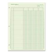 National SIDE-PUNCHED ANALYSIS PAD, FOUR COLUMN, 8.5 X 11, GREEN, 50 SHEETS/PAD (510586)
