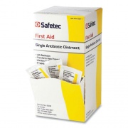 Safetec First Aid Single Antibiotic Ointment, 0.03 oz Packet, 144/Box (SSAB140310)