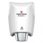 WORLD DRYER SMARTdri Hand Dryer, Aluminum, White (K974A2)
