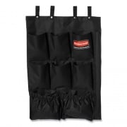 Rubbermaid Commercial Fabric 9-Pocket Cart Organizer, 19.75 x 1.5 x 28, Black (9T9000BLA)