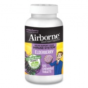 Airborne Immune Support Chewable Tablets, Elderberry, 120 Tablets per Bottle (99572)