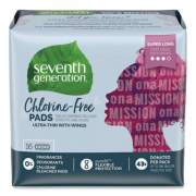 Seventh Generation CHLORINE-FREE ULTRA THIN PADS WITH WINGS, SUPER LONG, 16/PACK, 12 PACKS/CARTON (45004)