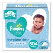 Pampers Complete Clean Baby Wipes, 1 Ply, Baby Fresh, 504/Pack (75614)