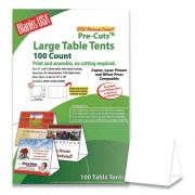 Blanks USA Table Tent, 80 lb, 12 x 18, White, 2 Tents/Sheet, 50 Sheets/Pack (01FLWH)