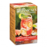 Bigelow Botanicals Watermelon Cucumber Mint Cold Water Herbal Infusion, 0.7 oz Tea Bag, 18/Box (39004)